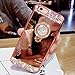 iPhone 7 Case,iPhone 8 Case,Inspirationc Luxury Crystal Rhinestone Soft Rubber Bumper Bling Diamond Glitter Mirror Makeup Case for iPhone 8 4.7 Inch with Detachable 360 Degree Ring Stand--Rose Gold
