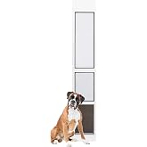 PetSafe Extreme Weather Sliding Glass Pet Door, 3-Flap Insulated, Large | Dual-Paned Glass, Weather Stripping, 3 Insulated Flaps with Magnetic Seal, Adjustable 75 7/8-80 11/16in.