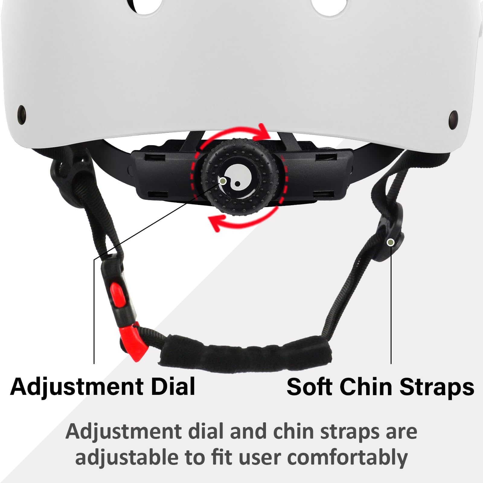 Skateboard Bike Helmet, Lightweight Adjustable, Multi-Sport for Bicycle Skate Scooter, 3 Sizes for Adult Youth & Kids