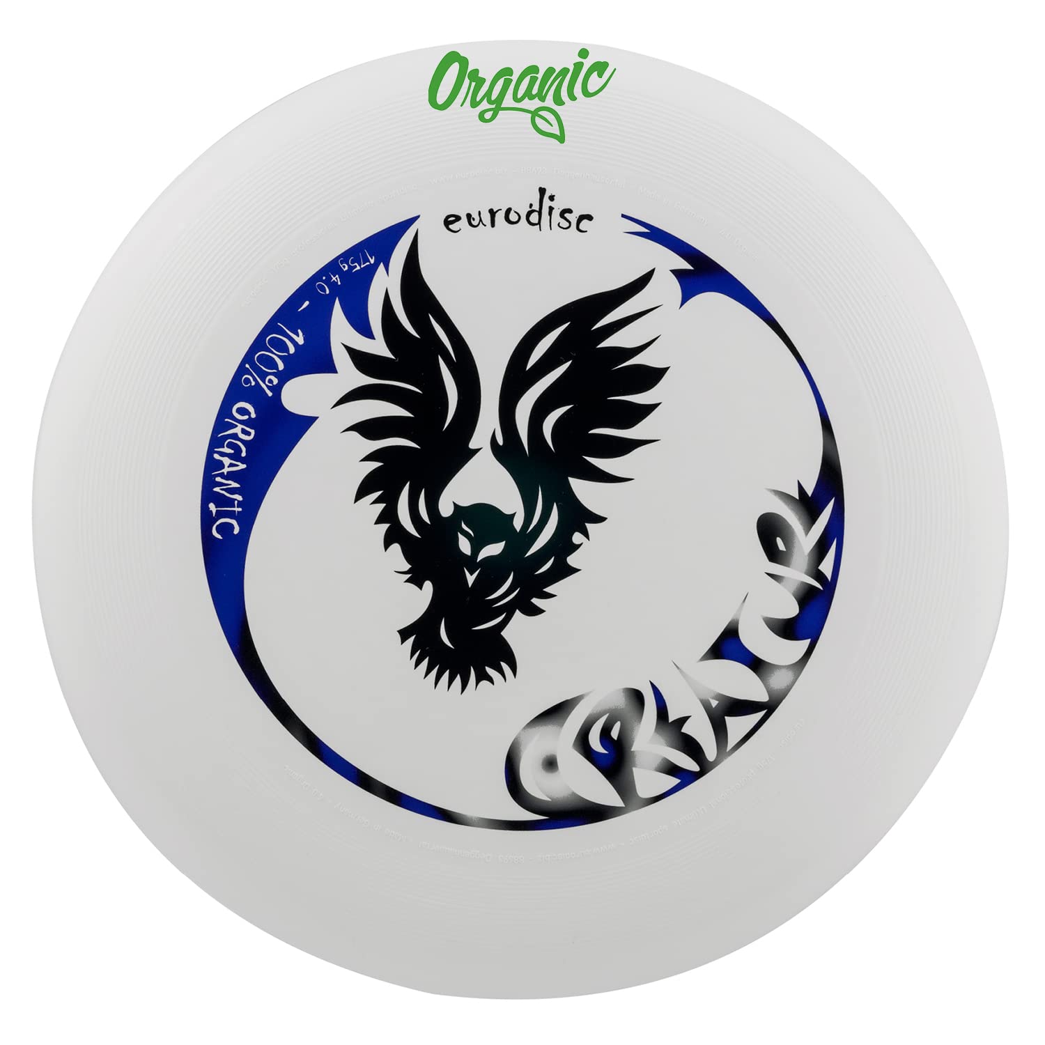 eurodisc 175g 4.0 ORGANIC Ultimate Frisbee Disc Creature WHITE