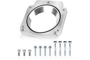 HIO-YAUTOM 551513 LS Throttle Body Adapter 92mm Compatible with LS1 3 Bolt Intake Manifold to LS3 4 Bolt Throttle Body DBC L33 L59 LM4 LM7 LQ4 LQ9 LR4 LS6 LSX 4.8L 5.3L 5.7L 6.0L Replacement for 551513