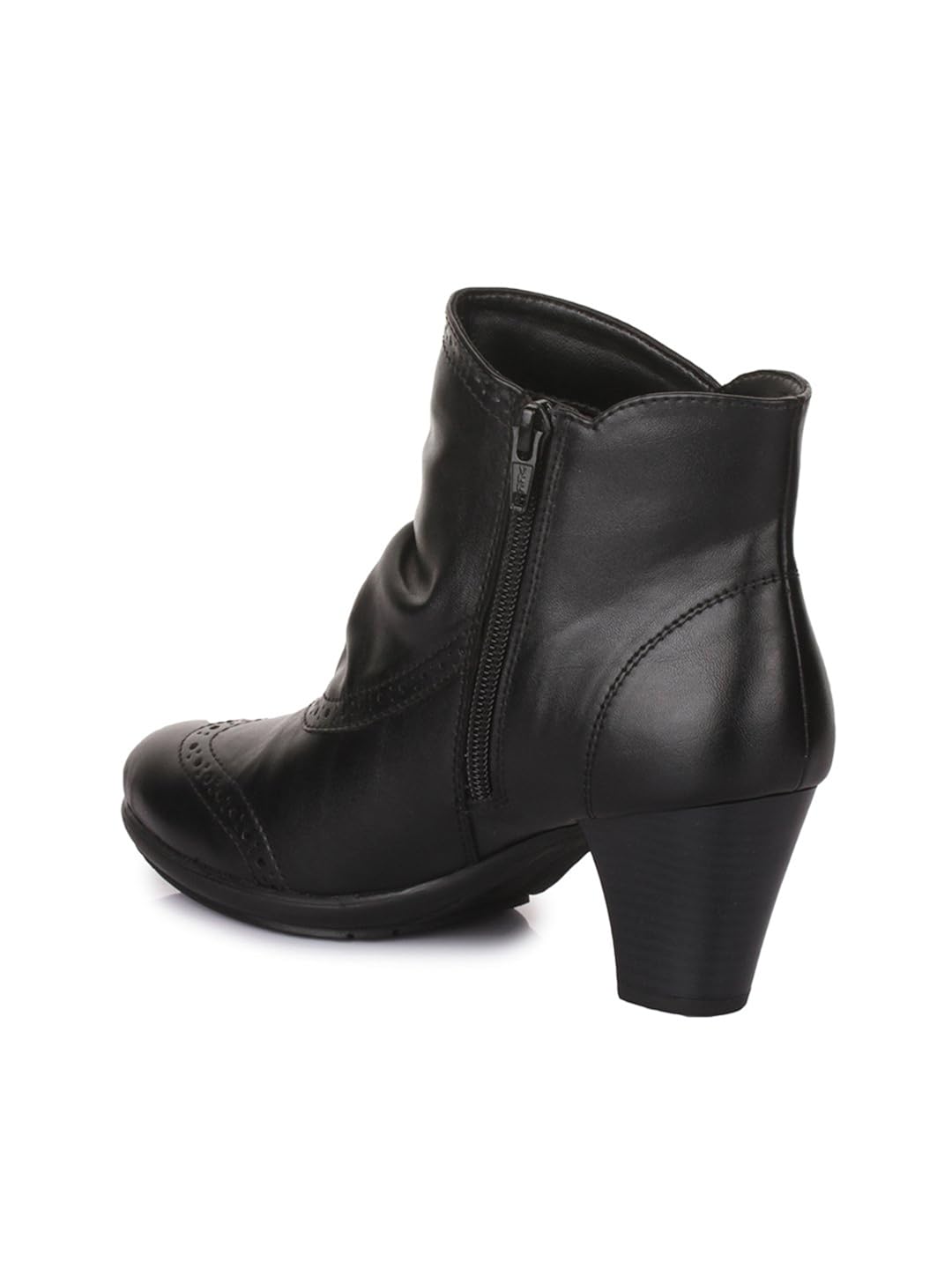 bruno manetti women (ay-105) black synthetic leather heeled boots