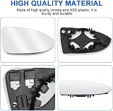URAQT Right Heated Wing Mirror Glass for VW Golf MK7 2013-2020 Convex Aspherical view 3