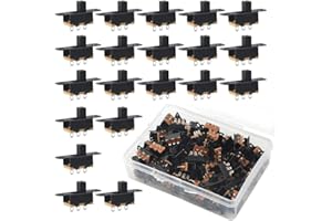 WMYCONGCONG 100 PCS 0. 5A 50V DC 3 Pin On/Off 2 Position Panel Mount Slide Switch Micro Miniature Slide Switch