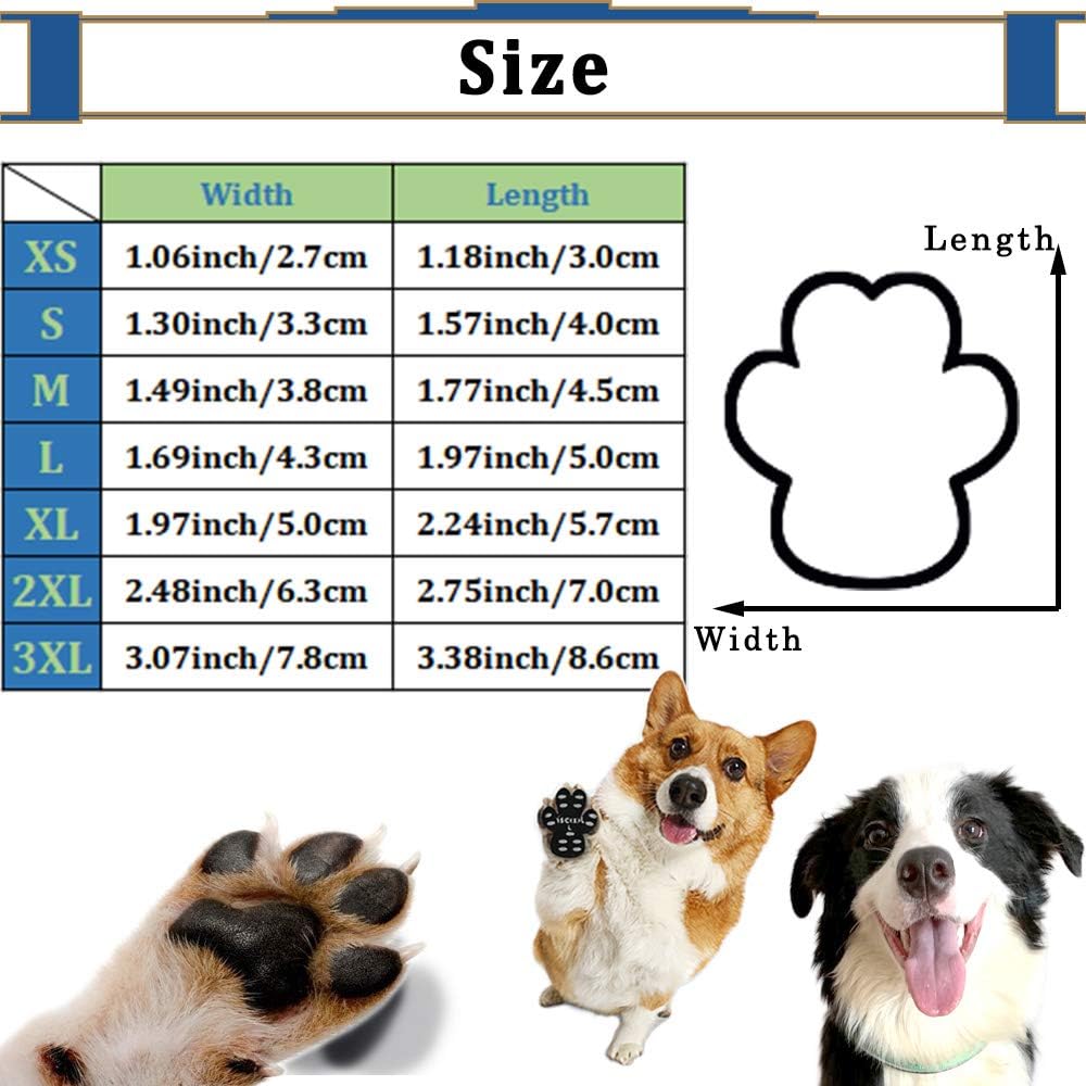 PAPIEEED 8 Pieces Dog Foot Pad Adhesive, Outing Puppy Paw Protector Pad, Walking Dog-shoe Avoid Wounded Scald for Outdoor Activity - Image 3