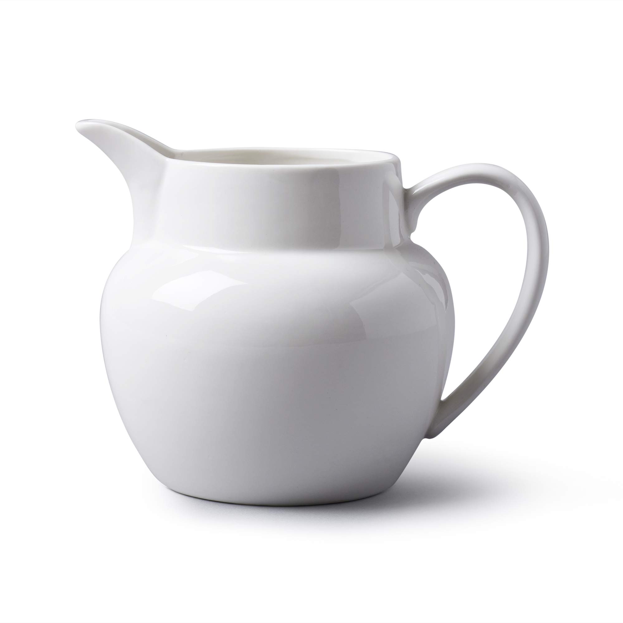 WM Bartleet & Sons 1750 T426 Porcelain Traditional Bellied Jug 700 ml, 1¼ Pint-White