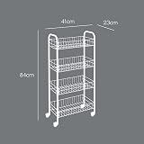 Metaltex 340634014 Multi-Purpose Trolley 4 Tiers 41x23x84 cm Pisa view 4