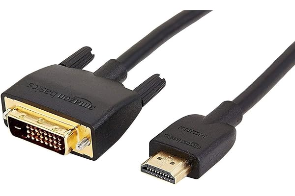 Amazon Basics HDMI to DVI (Male) Adapter Cable, Bi-Directional 1080P, 6 ft/1.8 m, Gold-Plated, Easy to Install, Single Pack f