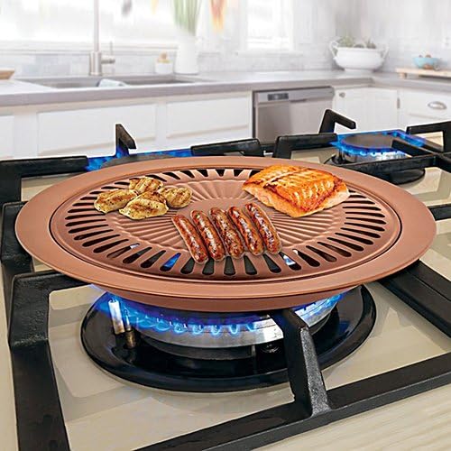 Mare Essentials Non-Stick Copper Stove Top Grill Set (Grill Plate + Drip Pan)