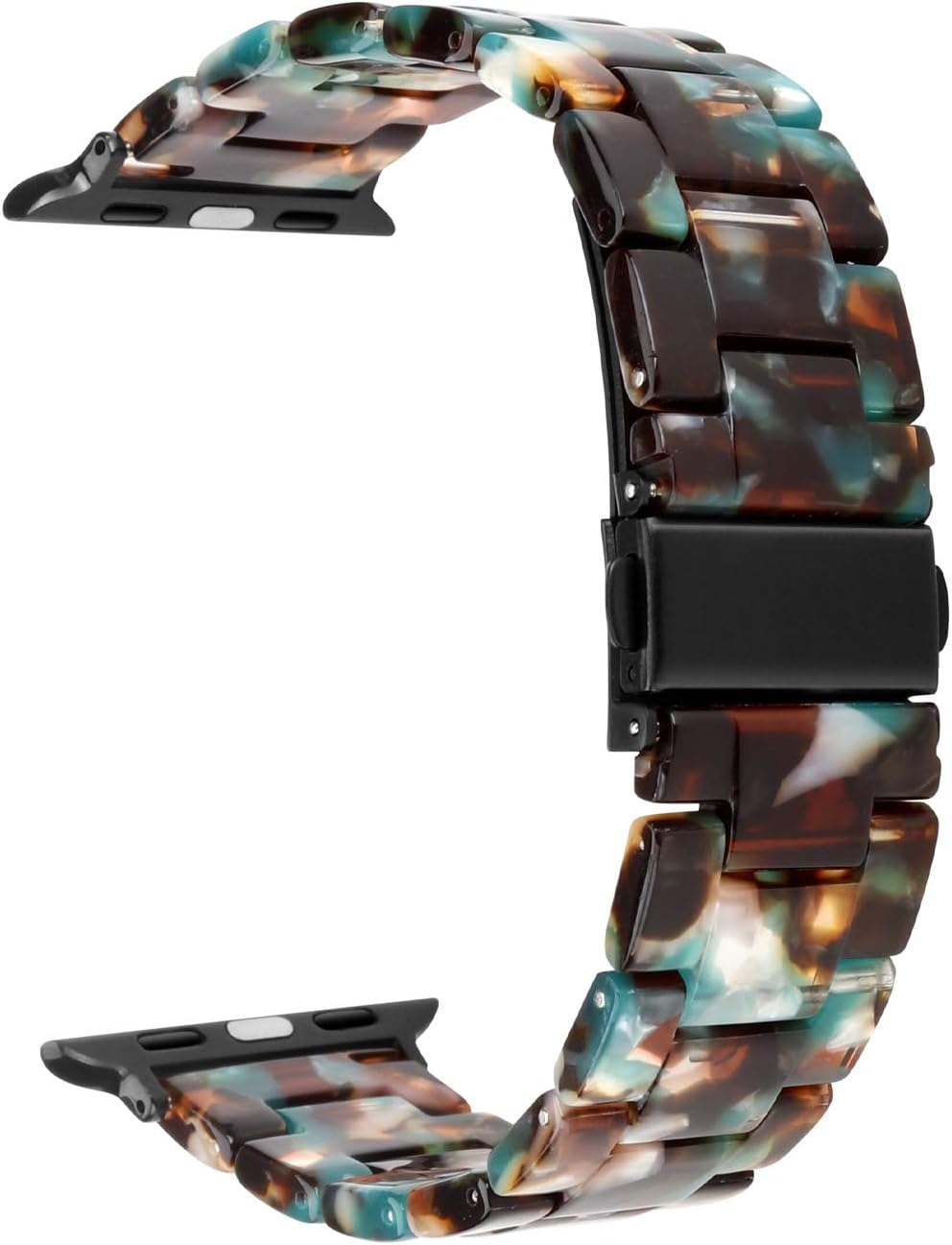 MAIRUI Compatible with Apple Watch Band 40mm 38mm, Series 4/5 Slim Resin Bracelet Wristband Lightweight Strap Replacement for iWatch Series 5/4/3/2/1, Sport/Edition (Camouflage Marble)