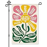 Xipromi In This House We Believe In Garden Flag, Funny Peace Kindness Yard Flag for Outside, Social Justice Equality Inclusion Diversity Lawn Outdoor Home Decor, Human Rights Banner for Family
