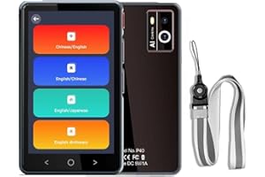 THREEQUEL Language Translator Device No WiFi Needed, 2024 Two-Way AI Voice Translator for All Languages and Accents, 139+ Language Online Translation, 4" HD Offline/Photo Translation for Travel