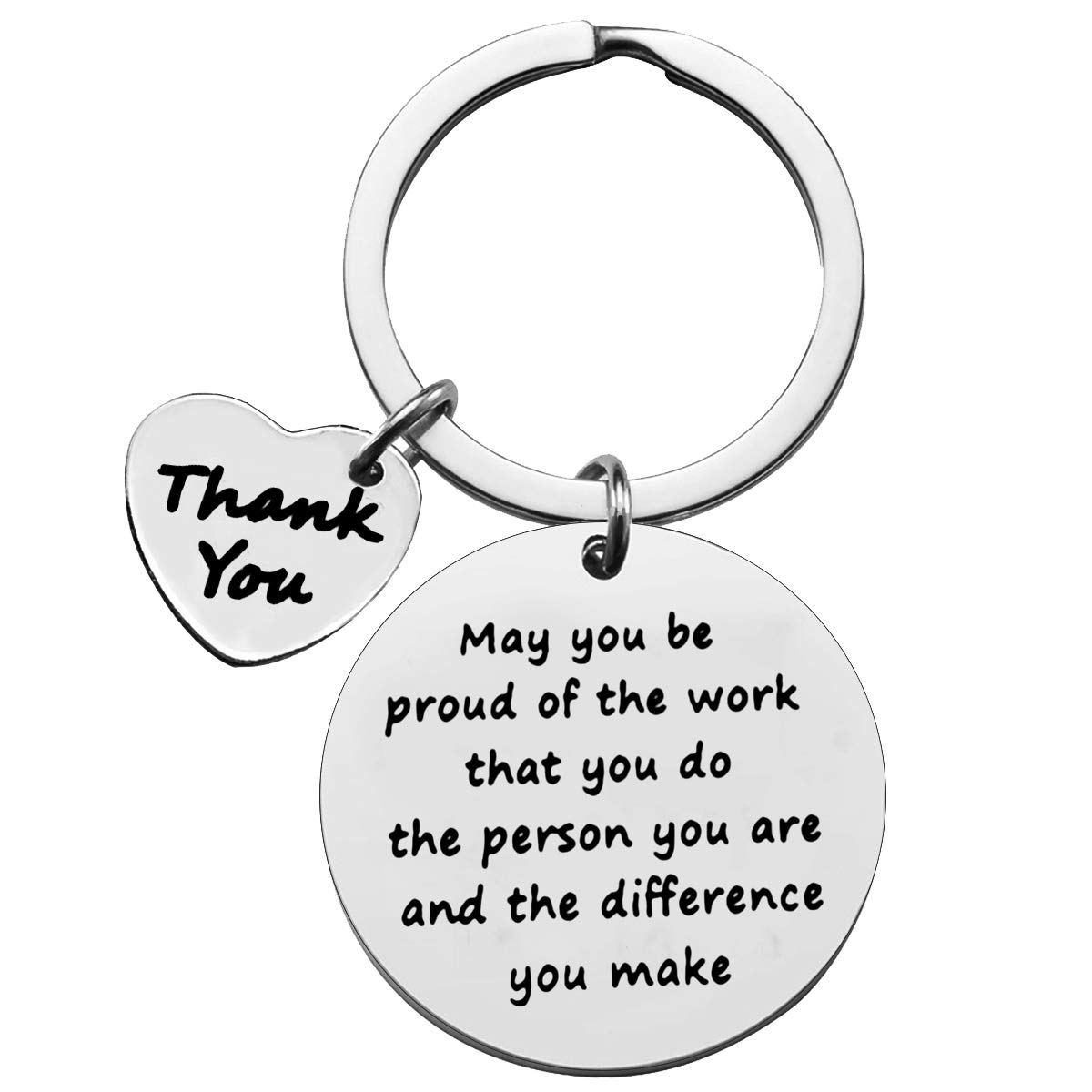 Huwujiu Thank You Gifts Keyring Appreciation Gifts Make a Difference Keyring Appreciation Gifts for Employee Volunteer Social Worker Thank You Gifts for Nurse Mentor Teacher Gifts