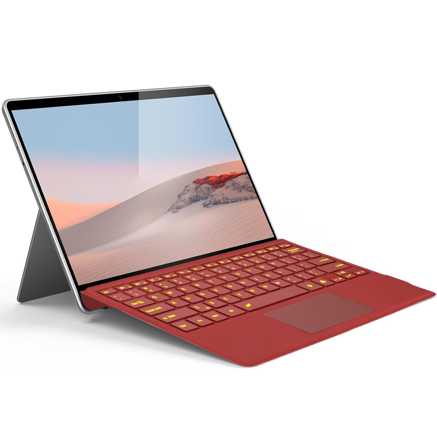 Photo 1 of Wineecy Backlit Keyboard for Surface Pro 7/ Pro 7 Plus/Pro 6/ Pro 5/ Pro 4 12.3",7 Colors Font Backlight Detachable Wireless Type Cover with Trackpad/Pen Holder Compatible with Microsoft Surface Pro 7