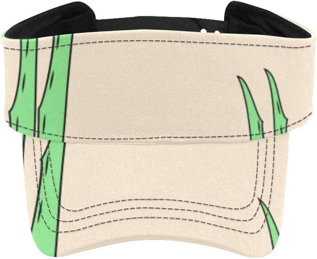 Sun Visor Hat Aloe Vera Flower Pot On Yellow Golf Visor for Men Adjustable Sports