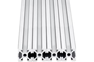 IXGNIJ 4pcs 500mm T Slot 2020 Aluminum Extrusion European Standard Anodized Linear Rail for 3D Printer Parts and CNC DIY Silver(19.7inch)