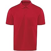 Red Kap Mens Short Sleeve Performance Knit Pocket Coro Polo