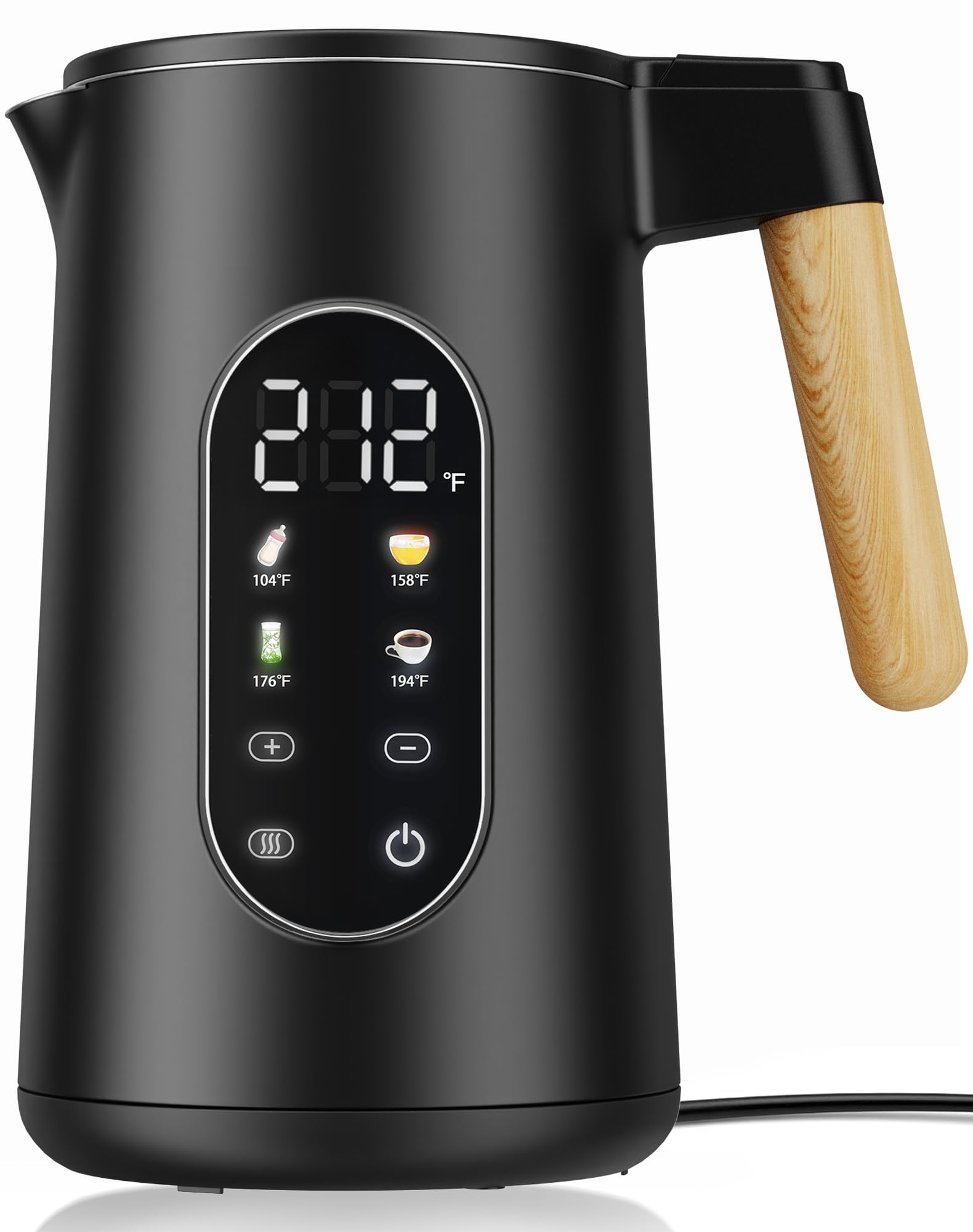 Photo 1 of 1.7L Electric Kettle with 4 Temperature Presets, Digital Display, Water Boiler with 304 Stainless Steel, Electric Tea Kettle Temperature Control