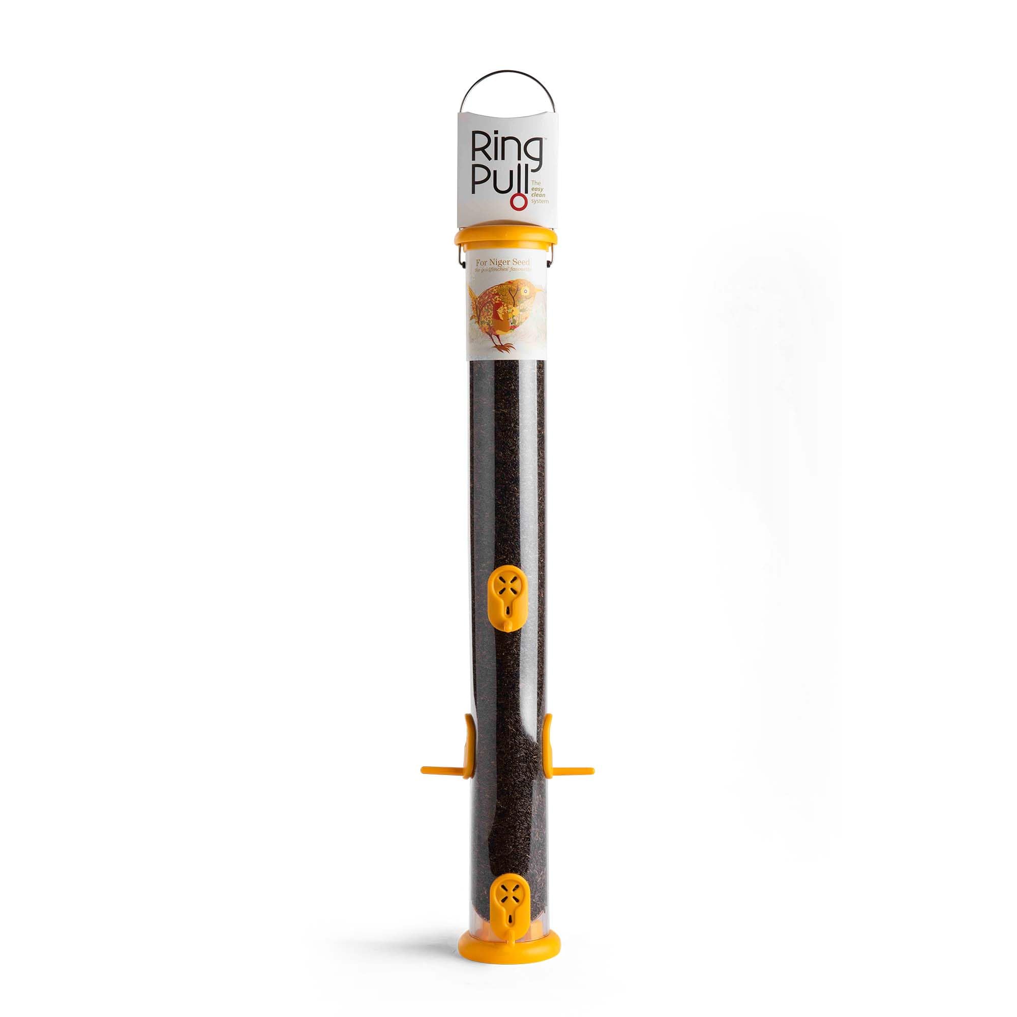 Ring-Pull TO N3Y Large Bird Feeder for Niger Seeds - Yellow