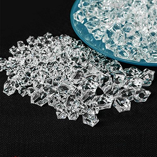 Ifavor123 Crystal Clear Acrylic Fake Ice Diamond Rocks for Vase Filler Photo Prop Table Scatter Any Occasion Party Decoration â€“ 2 Lbs.