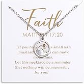 XULAVA Christian Gifts Mustard Seed Necklace for Women,Move Mountains Shell Necklaces Christian Faith Jewelry for Women…