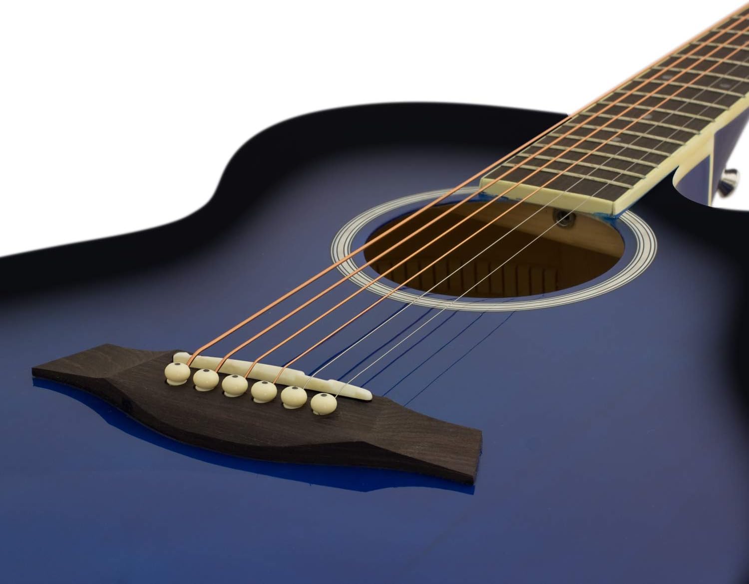 TIGER ACG3-BL Full Size Acoustic Guitar Package, Beginners Guitar Pack with Gig Bag, Strap and Spare Strings, Blue - Image 3