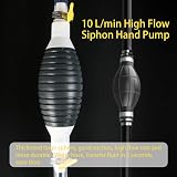 Flintronic Fuel Siphon Pump 15mm Inner Dia 2m Hose Water Liquid Transfer view 3