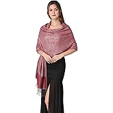 PASKMLNA Paisley Jacquard Pashmina Shawl Wrap Scarf Stole