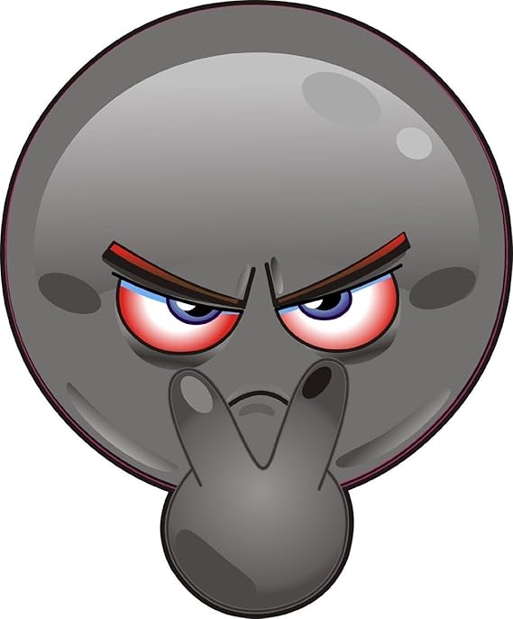Smiley-Aufkleber See You XL I 30 cm - schwarz I Sticker lustig für Koffer WG Kühlschrank Tür Mülltonne Wohnmobil Auto-Aufkleb