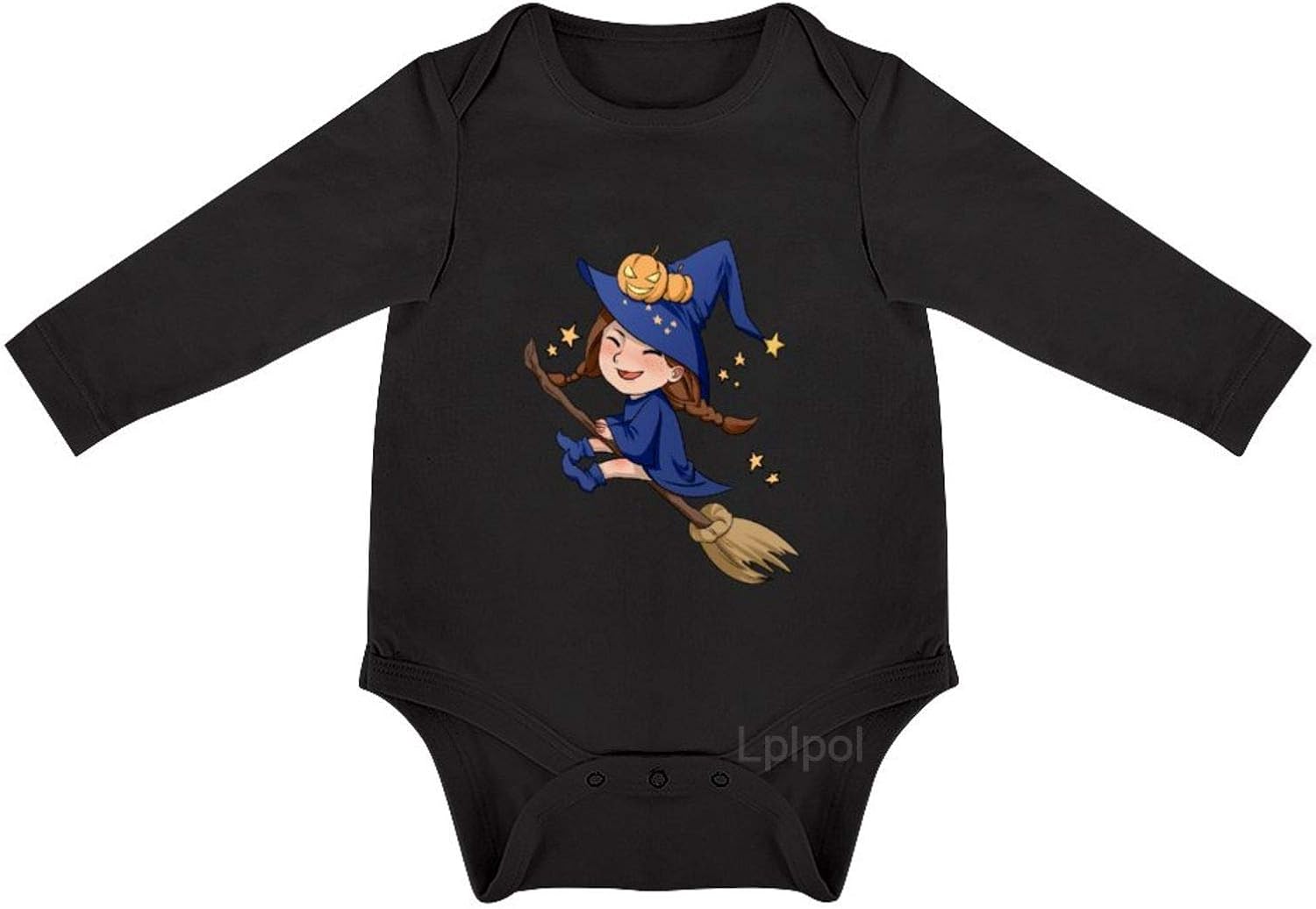 Lplpol Halloween Cartoon Cute Witch Baby Cotton Long Sleeve