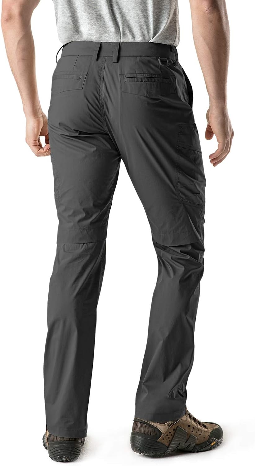 CQR Men's Hiking Pants, Water Repellent Outdoor Pants, Lightweight Stretch Cargo/Straight Work Pants, UPF 50+ Outdoor Apparel: Clothing