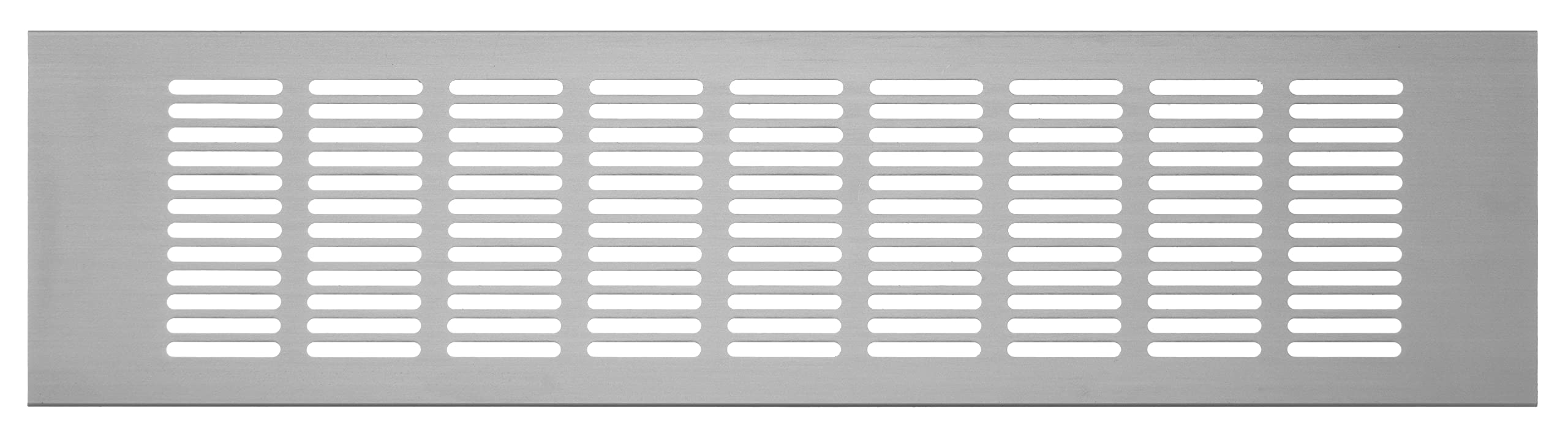 LIRAST 100x400mm Silver Aluminium Radiator Grill - 4x16 inch Kitchen Plinth Vent - Cupboard Wardrobe Vents - Air Vent Covers Internal - Ventilation Grilles - Door Vents for Interior Doors