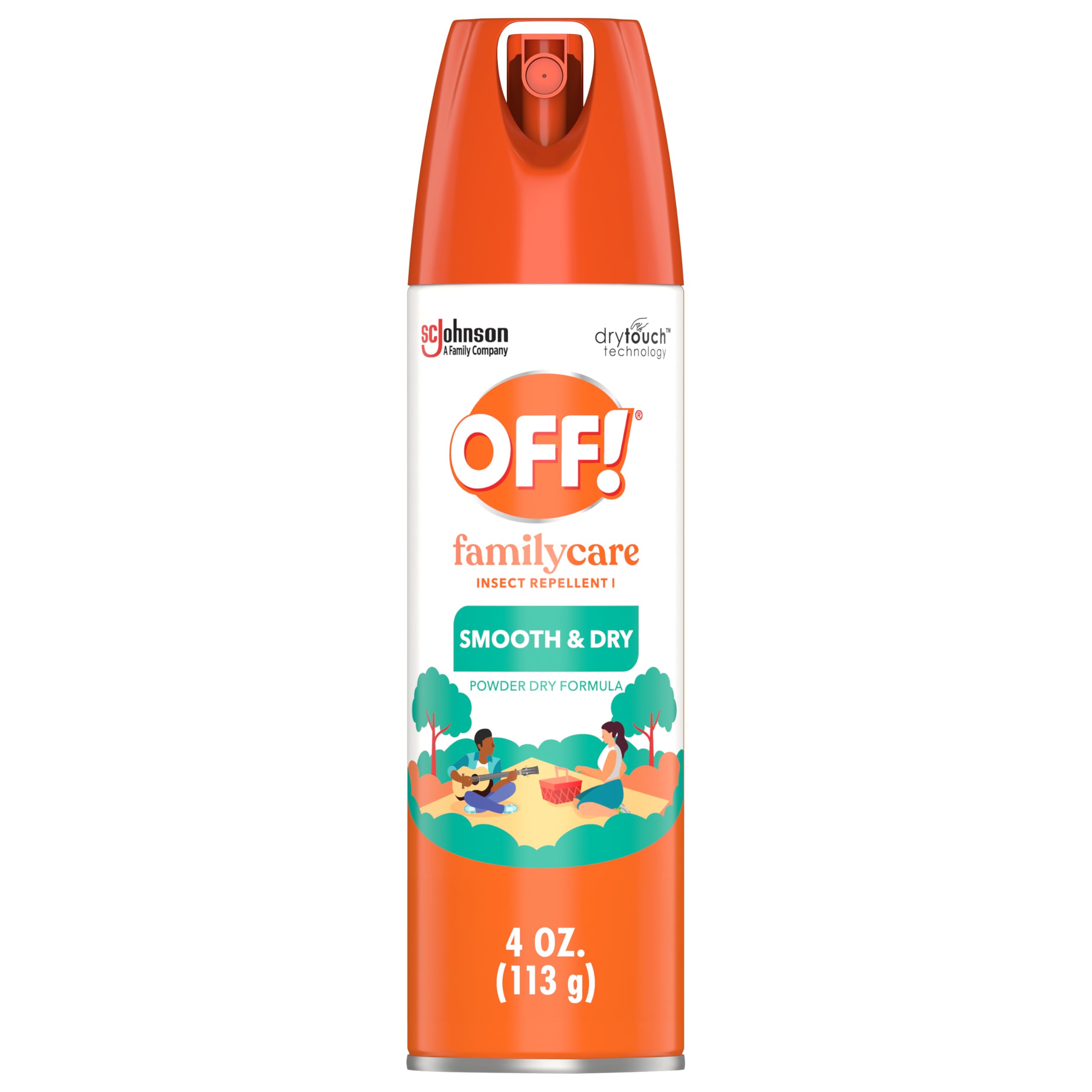 OFF! FamilyCare Insect & Mosquito Repellent Aerosol, Smooth and Dry Formula Bug Spray, Provides up to 6 Hours of Protection, 4 oz