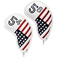 1pc Golf Wedge Cover or Set US Flag Iron Wedge Head Covers 52 56 60 Wedge Covers, PU Leather Golf Iron Covers Head Covers for Men Golfers