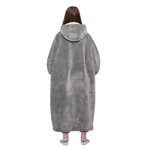 Waitu Wearable Blanket Sweatshirt Gifts for Women and Men, Sherpa