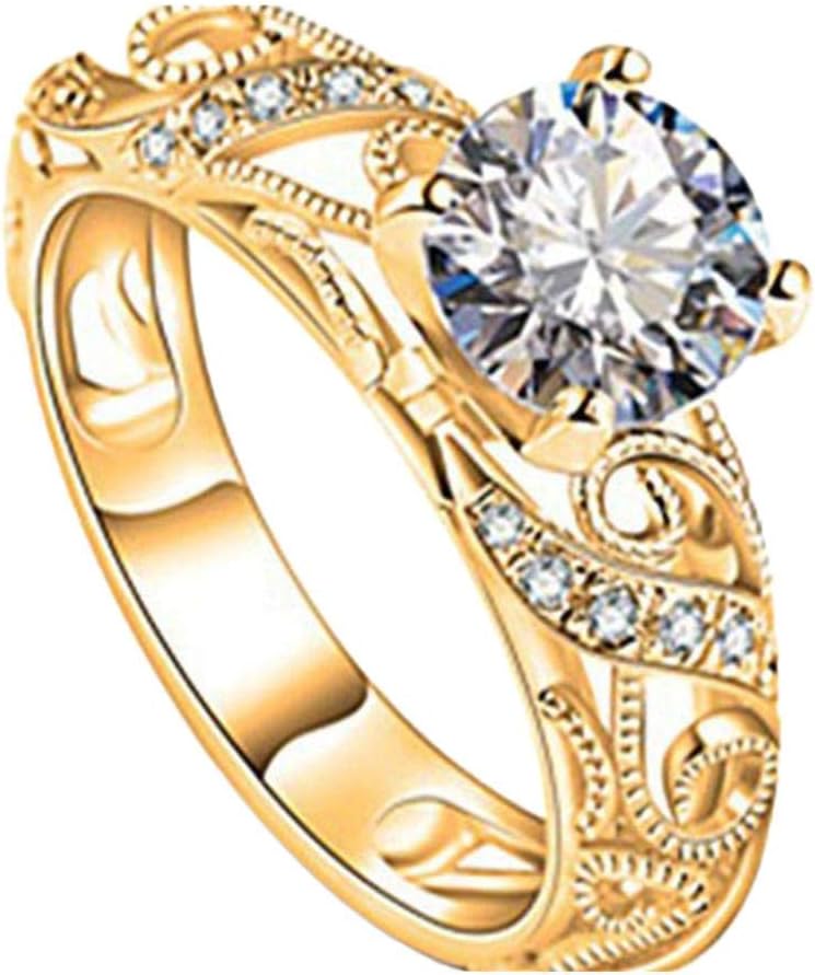 Clearance🌸🌸AutumnFall ️ ️ Luxurious Micro Inlaid Ring Diamond Ring with Four Claw