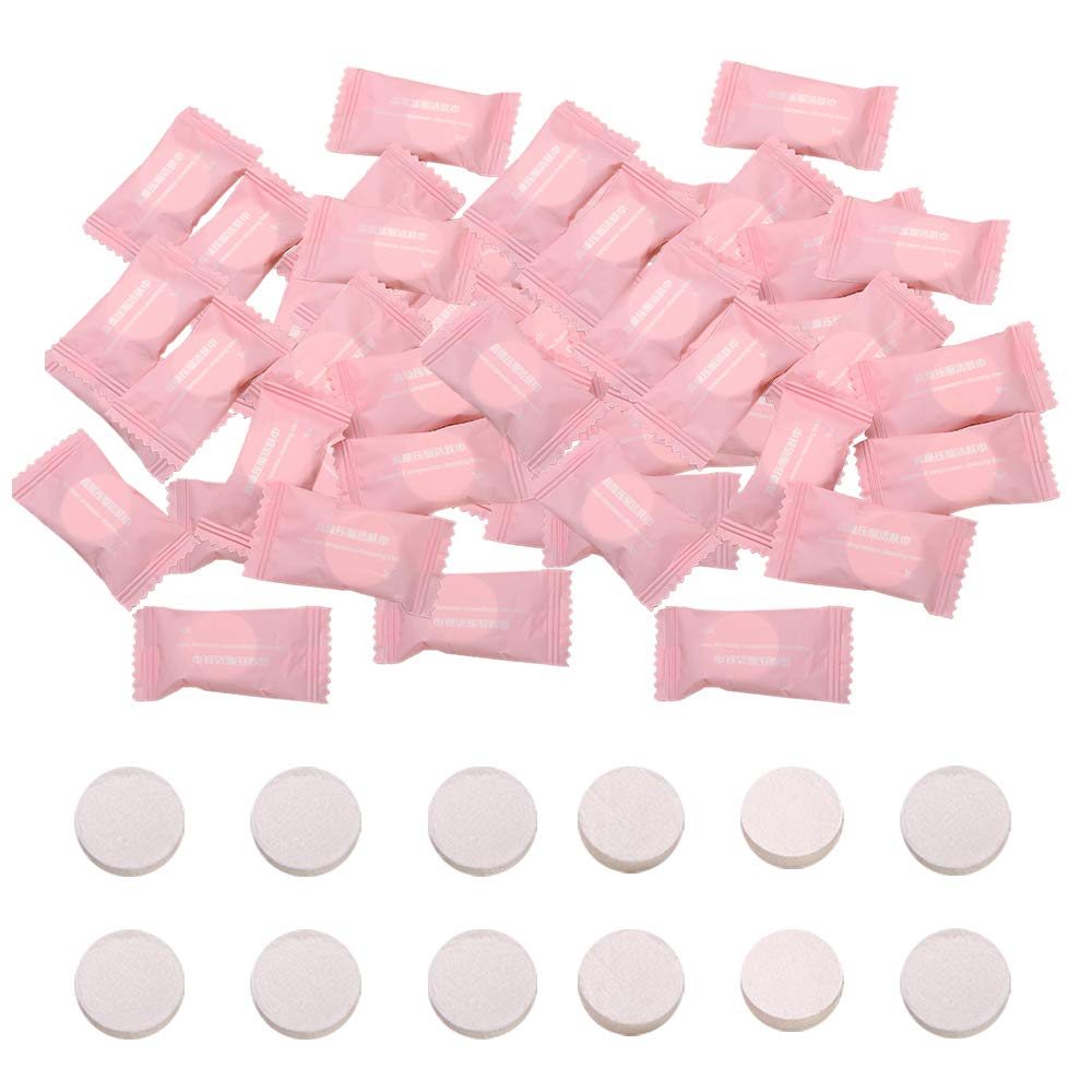 100 Pieces Compressed Towel,Portable Coin Tissue Disposable Mini Compressed Cotton Towel Biodegradable Absorbent Cotton Wipes for Travel/Beauty/Salon/Outdoor Sports