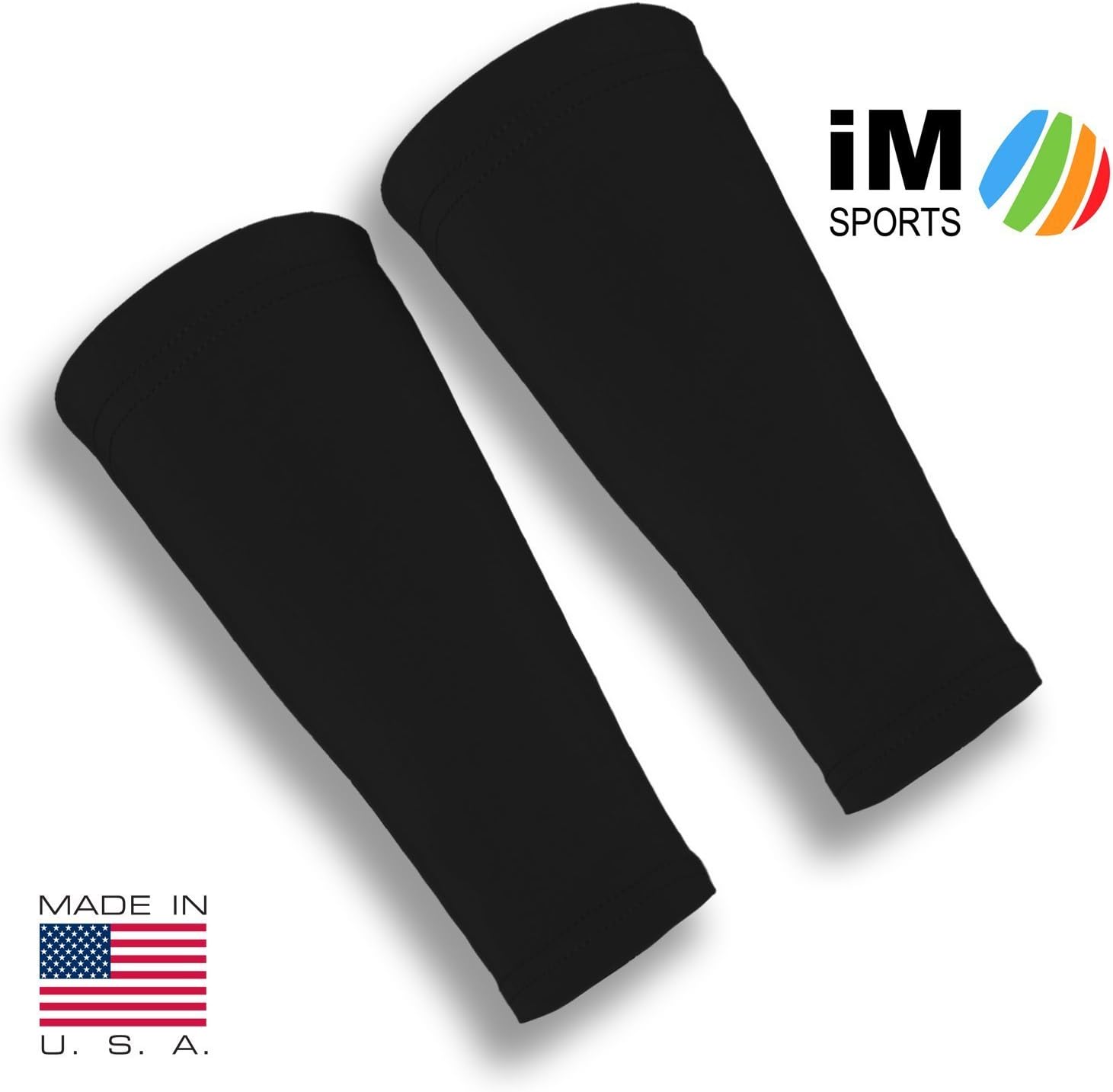 iM Sports Attacker Volleyball Forearm 9 Inch Mild Compression Sleeves + Fits Adults & Youth + Made in USA - No-Slip Gripper (Pair of Volleyball Forearm Sleeves)