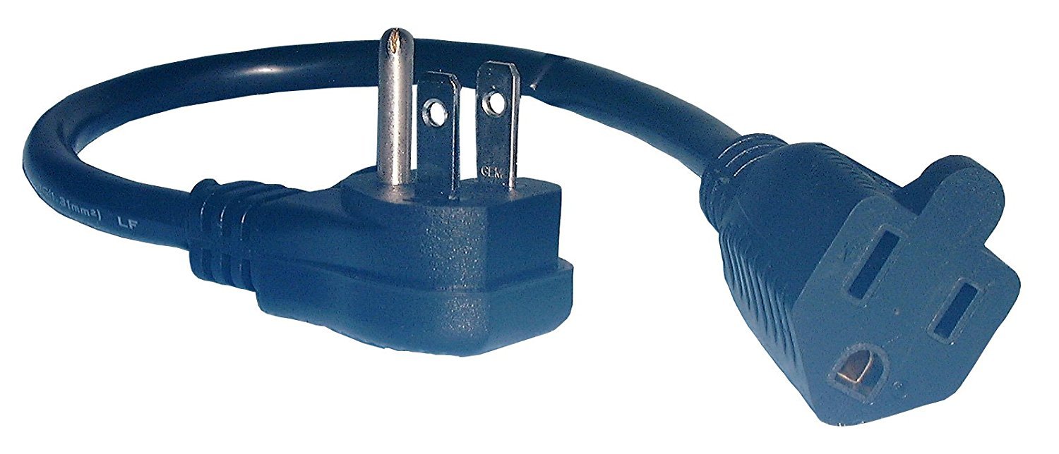 Philmore Right Angle Mini Extension Cord, SJT 16/3, 12"; 48127 (1