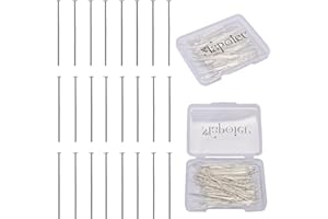 MAPOIEU 200pcs 30mm 925 Silver Filled Flat Head Pins DIY Crafts Beads Charms Earring Bracelet Jewelry Making Accessories Supplies