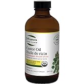 ST FRANCIS HERB FARM Castor Oil (250ml) Certified Organic, Cold Pressed, Hexane Free, GMO Free, Vegan, Vegetarian, Sealed in 