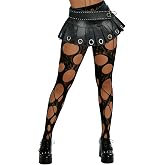 Buitifo Women Sexy Tights Fishnet Patterned Stockings Sheer Socks | Y2K Ragged Pantyhose Hosiery Ripped Leggings One Size