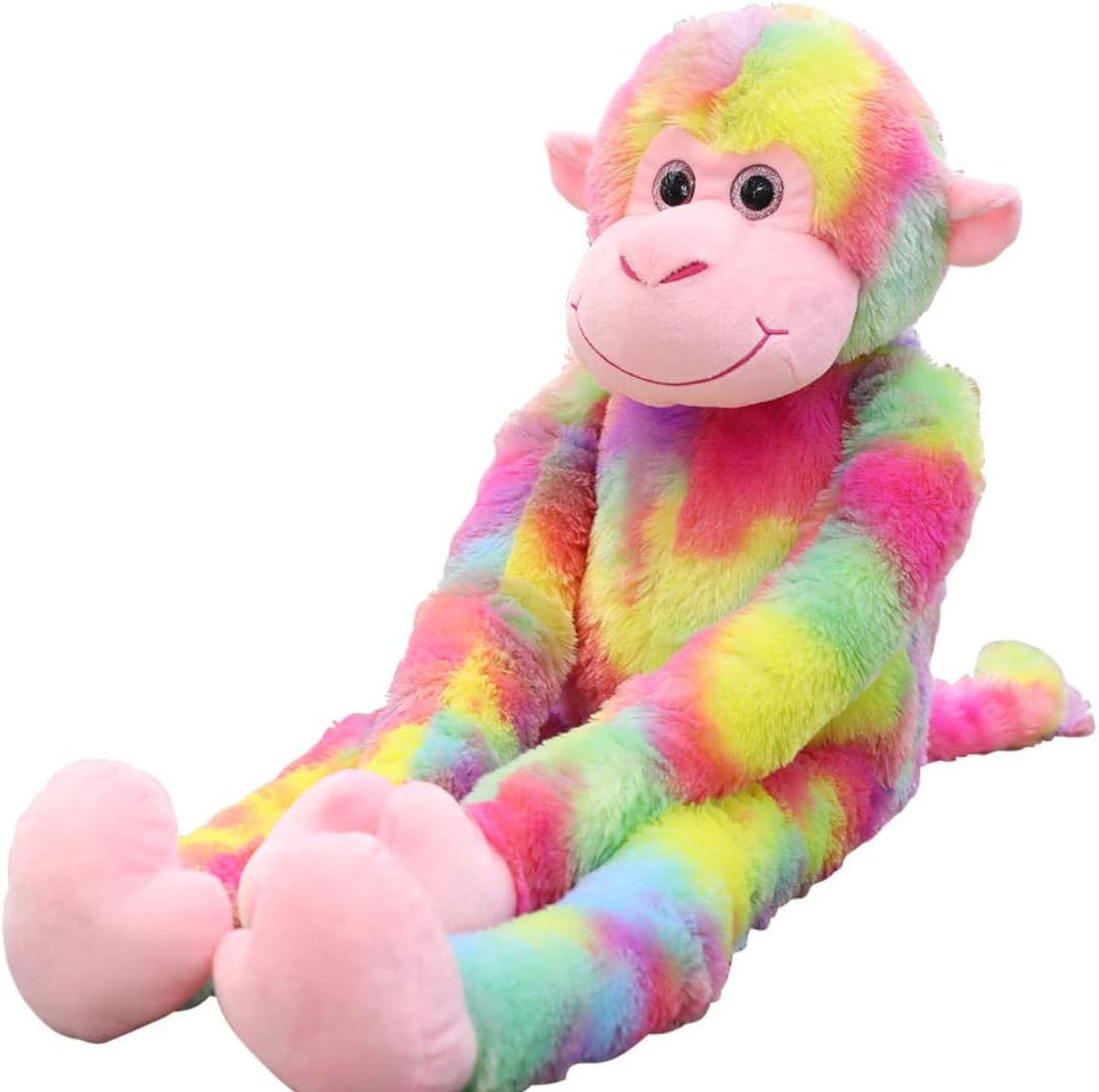 INS Rainbow Long Arm Monkey Doll Children Plush Toy Monkey