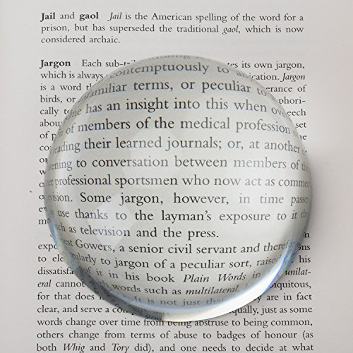 Large 3.9 Inch Glass Dome Magnifier/Paper Weight by Hombae – Genuine Crystal Glass, Easy to Glide Paperweight, Professional Grade Reading Aid for Newspapers, Maps, Books – Large 3.9” Diameter