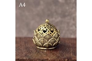 Brass Pocket Lotus Jiuding Incense Burner Hollow Incense Mini Incense Burner