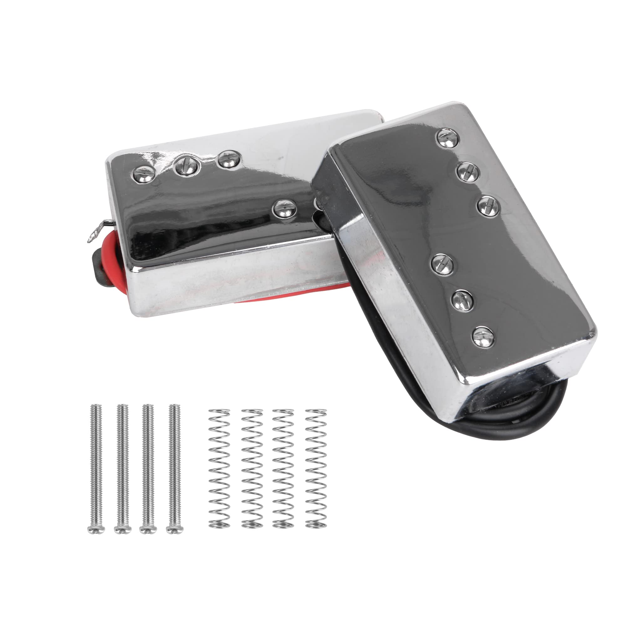 Yibuy 1 Set of 2 Silver 70x36x18mm 7.2K 15K Humbucker Pickups Without Frame for Electric Guitar