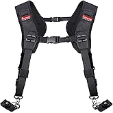 ztowoto Double Shoulder Camera Strap Harness Quick Release Adjustable Dual Camera Tether Strap for DSLR SLR Camera (focus)
