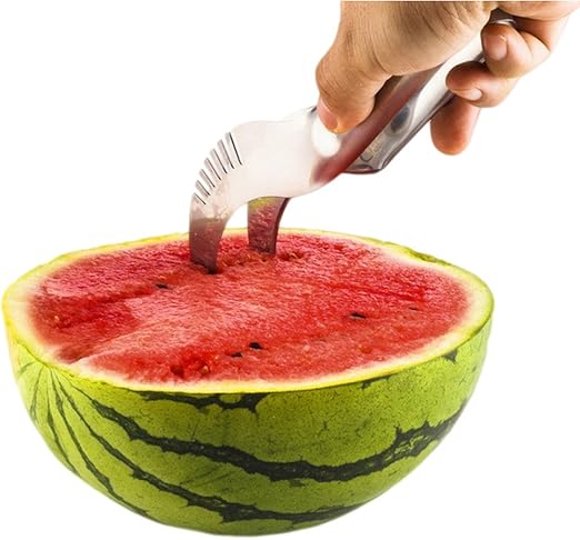 Amazon ビグッド Bigood フルーツカッター キッチン便利グッズ フルーツ 果物 スイカスライサー ステンレス フルーツナイフ アイデア グッズ 特殊包丁 オンライン通販
