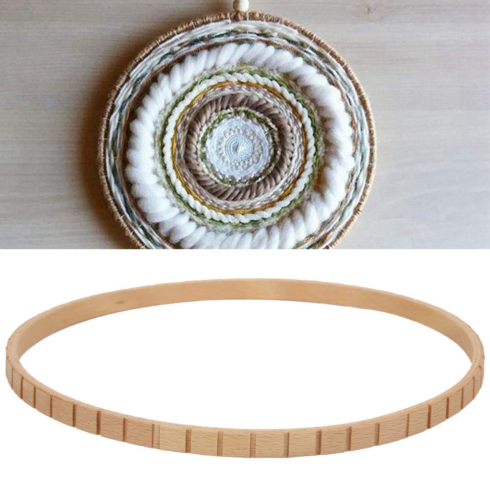 Wooden Knitting Loom 19cm Diameter Weaving Loom Manual Round Circular Knitting Tool for Wall Hanging Decor