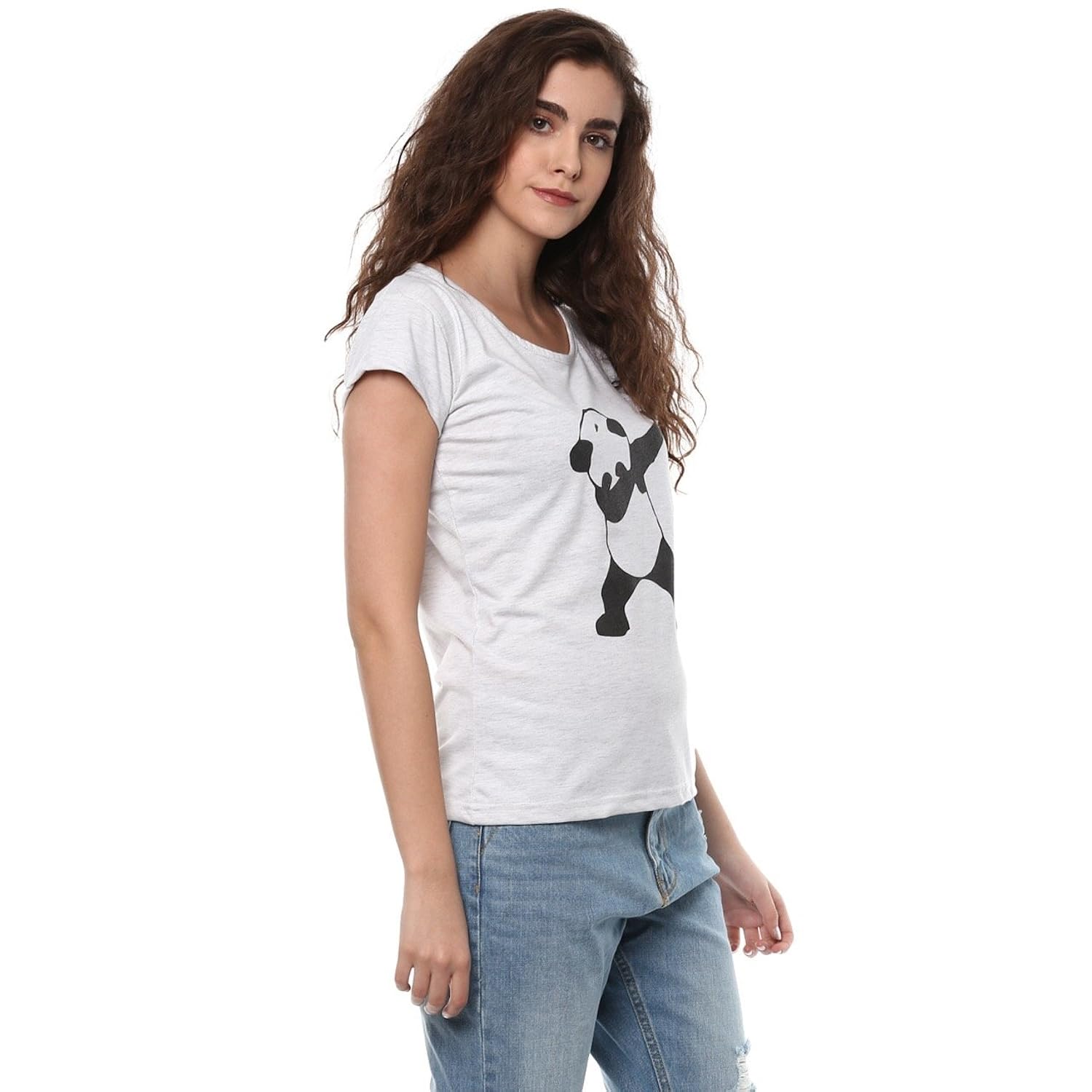 leotude women's cotton t-shirts ( 99_panda_grey_p, grey, xxl)